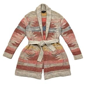 Pendleton Monterey Cardigan Womens M Aztec Southwestern Open Front Shawl Collar